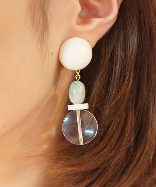 PAULOWNIA（ポロウニア）の「クリアヴィンテージ（ピアス（両耳用）・レディース・Free）」の5枚目の写真