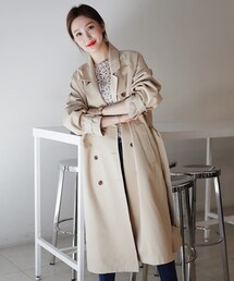 DHOLIC | バックベルトSETスリットヘムトレンチコート(トレンチコート)