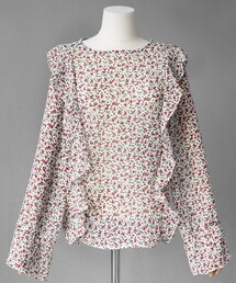 DHOLIC | サイドラッフルフローラルリンクルブラウス(シャツ/ブラウス)