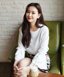 DHOLIC | ラウンドネックフレアスリーブブラウス(シャツ/ブラウス)