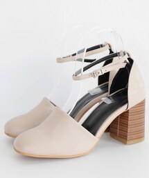 DHOLIC | ウッドヒールアンクルストラップシューズ(その他シューズ)