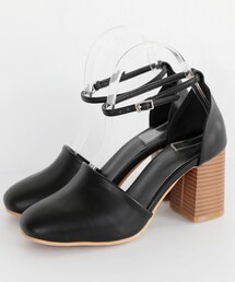 DHOLIC | ウッドヒールアンクルストラップシューズ(その他シューズ)