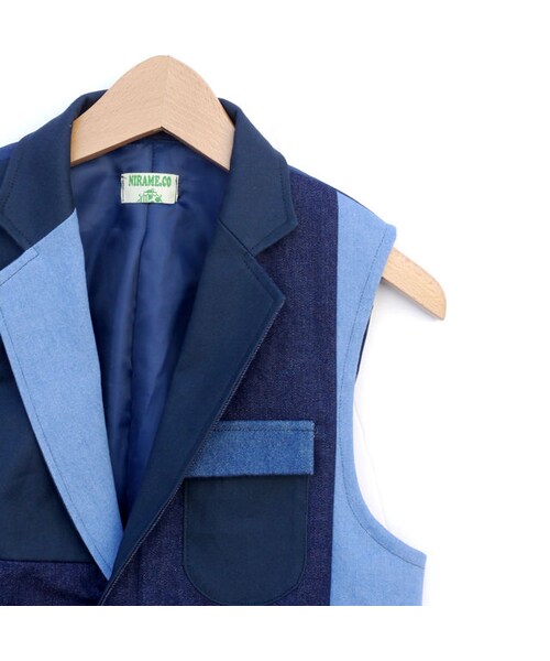 NIRAME.CO(ニラメッコ)の「すごろくベスト。 デニム(ベスト・メンズ・その他)」の9枚目の写真