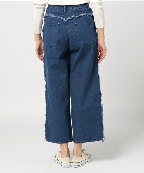 archives（アルシーヴ）の「【WEB限定】フリンジデニムバギーパンツ（デニムパンツ・レディース・ブルー/ネイビー/サックスブルー・MEDIUM）」の8枚目の写真