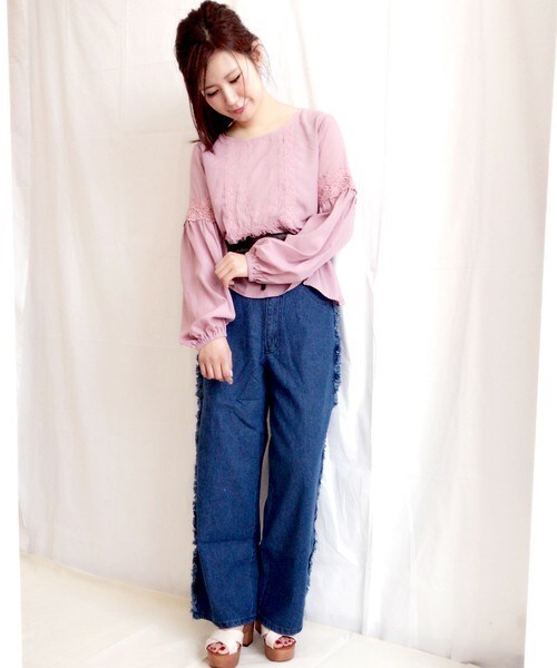 archives（アルシーヴ）の「【WEB限定】フリンジデニムバギーパンツ（デニムパンツ・レディース・ブルー/ネイビー/サックスブルー・MEDIUM）」の20枚目の写真