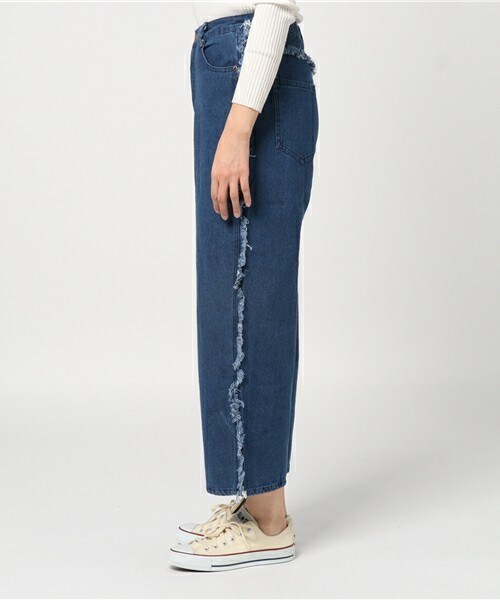 archives（アルシーヴ）の「【WEB限定】フリンジデニムバギーパンツ（デニムパンツ・レディース・ブルー/ネイビー/サックスブルー・MEDIUM）」の7枚目の写真