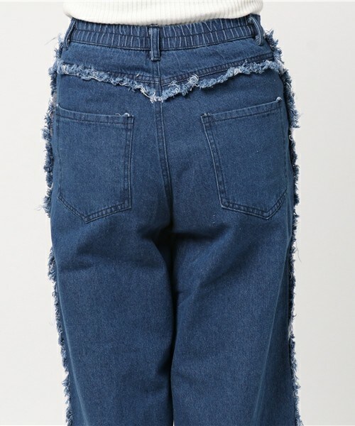 archives（アルシーヴ）の「【WEB限定】フリンジデニムバギーパンツ（デニムパンツ・レディース・ブルー/ネイビー/サックスブルー・MEDIUM）」の10枚目の写真