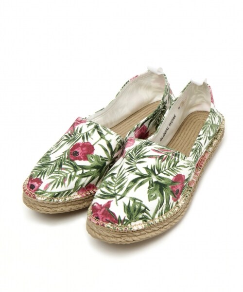 GLOBAL WORK（グローバルワーク）の「エスパドリーユ Women（シューズ・ホワイト(レース)/ブラック(レース)/シルバー/フラワー/ゴールド/パイナップル）」の5枚目の写真