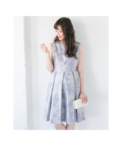 URBAN RESEARCH ROSSO WOMEN(アーバンリサーチ ロッソ)の「シャンタンプリントドレス(その他・レディース・IVORY×GRY/GRAY×LAVE・FREE)」の3枚目の写真