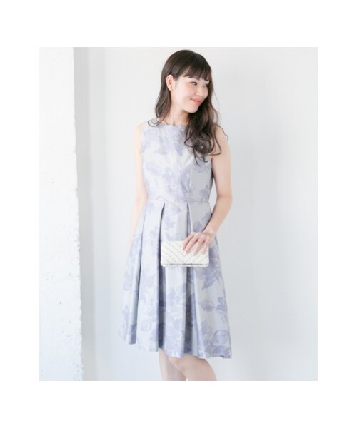 URBAN RESEARCH ROSSO WOMEN(アーバンリサーチ ロッソ)の「シャンタンプリントドレス(その他・レディース・IVORY×GRY/GRAY×LAVE・FREE)」の4枚目の写真