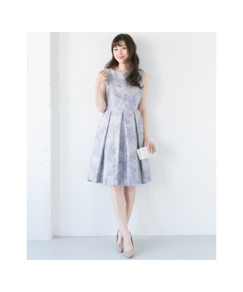 URBAN RESEARCH ROSSO WOMEN(アーバンリサーチ ロッソ)の「シャンタンプリントドレス(その他・レディース・IVORY×GRY/GRAY×LAVE・FREE)」の5枚目の写真