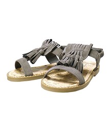 BRANSHES | ﾌﾘﾝｼﾞつき合皮スウェードサンダル(サンダル)