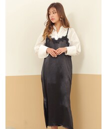 KORMARCH | レースポイントVネックスリットキャミワンピース(ワンピース)