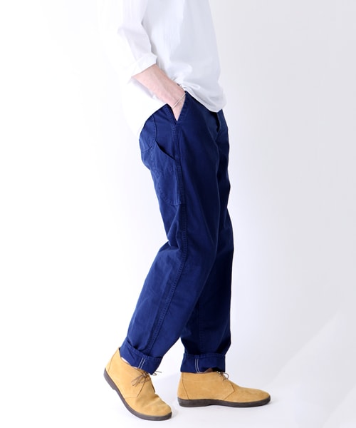 orSlow（オアスロウ）の「FRENCH WORK PANTS（パンツ・オフホワイト/ベージュ/ブルー・1/2）」の7枚目の写真