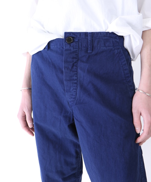 orSlow（オアスロウ）の「FRENCH WORK PANTS（パンツ・オフホワイト/ベージュ/ブルー・1/2）」の5枚目の写真