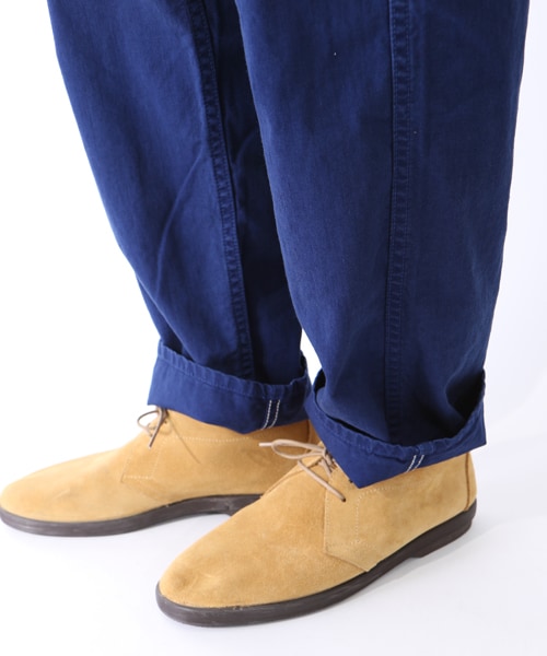 orSlow（オアスロウ）の「FRENCH WORK PANTS（パンツ・オフホワイト/ベージュ/ブルー・1/2）」の9枚目の写真