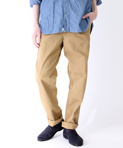 orSlow（オアスロウ）の「FRENCH WORK PANTS（パンツ・オフホワイト/ベージュ/ブルー・1/2）」の2枚目の写真