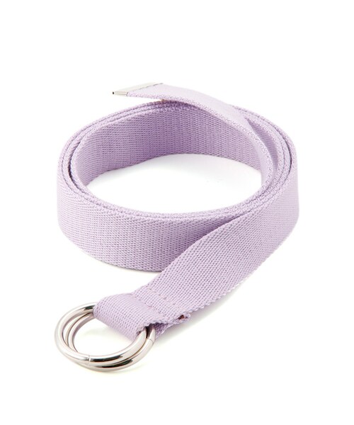 Honeys（ハニーズ）の「リングベルト（ベルト・レディース・クロ×オフ/コン/ピンク/イエロー/パープル/濃ピンク）」の4枚目の写真