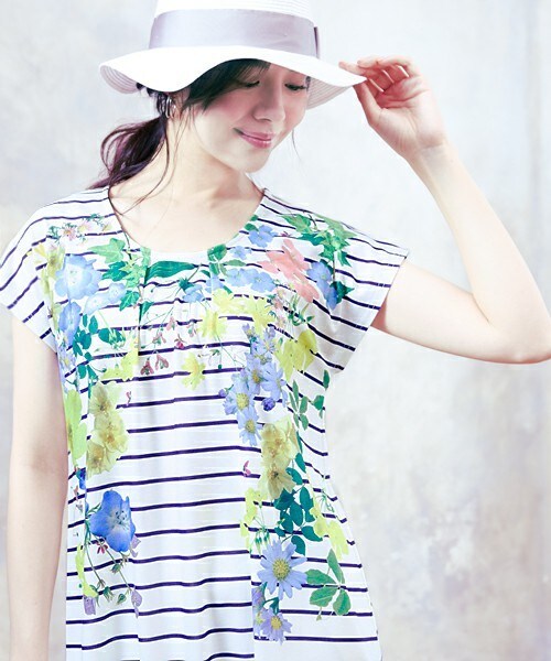 Bou Jeloud（ブージュルード）の「ブライトフラワー　カットチュニック（Tシャツ/カットソー・レディース・A/B/C・FREE）」の14枚目の写真