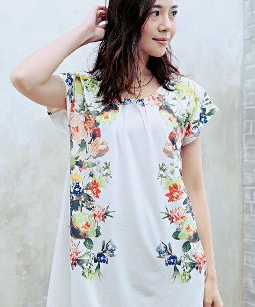 Bou Jeloud（ブージュルード）の「ブライトフラワー　カットチュニック（Tシャツ/カットソー・レディース・A/B/C・FREE）」の11枚目の写真