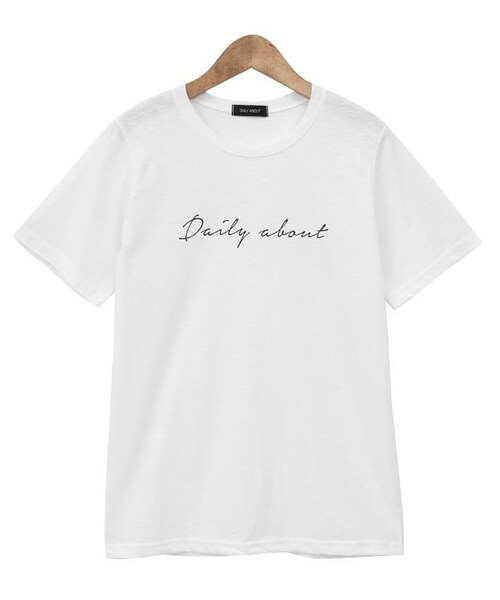 Dailyabout(デイリーアバウト)の「ベーシックDAILYABOUTプリント半袖Tシャツ(P0000WTQ)(Tシャツ/カットソー・レディース・FREE)」の1枚目の写真