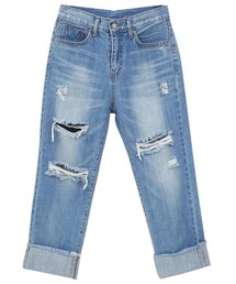 Dailyabout | カッティングディテールウォッシングロールアップデニムパンツ(P0000WUI)(デニムパンツ)