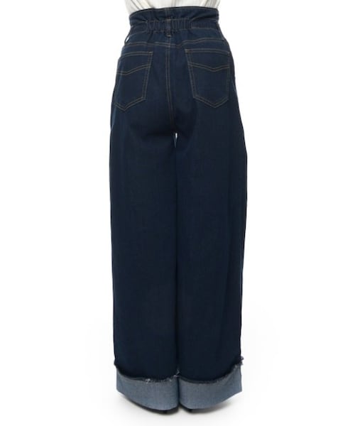Re:EDIT（リエディ）の「ハイウエストワイドデニム[2017春夏新作]（パンツ・レディース・ダークブルー/ライトブルー・S/M）」の8枚目の写真