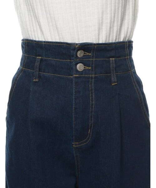 Re:EDIT（リエディ）の「ハイウエストワイドデニム[2017春夏新作]（パンツ・レディース・ダークブルー/ライトブルー・S/M）」の11枚目の写真