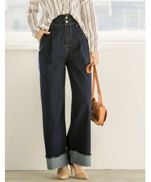 Re:EDIT | ハイウエストワイドデニム[2017春夏新作](パンツ)