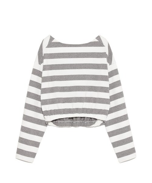 SNIDEL(スナイデル)の「バックシャンボーダートップス(プルオーバー・レディース・NVY/BRD/GRY・F)」の3枚目の写真