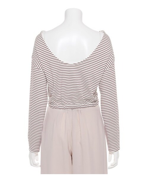 SNIDEL(スナイデル)の「バックシャンボーダートップス(プルオーバー・レディース・NVY/BRD/GRY・F)」の6枚目の写真