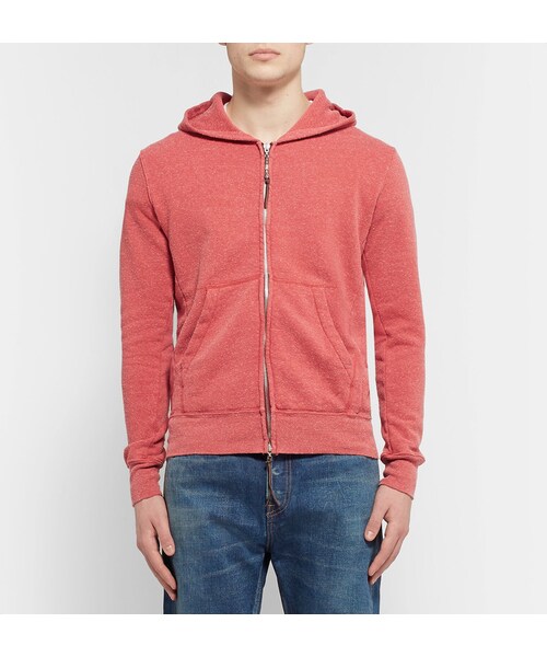 Remi Relief Loopback Nep Cotton and Silk-Blend Jersey Zip-Up Hoodie