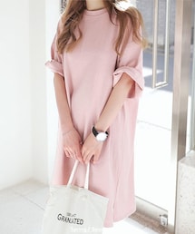 DHOLIC | サイドスリットビッグシルエットTシャツワンピース(ワンピース)