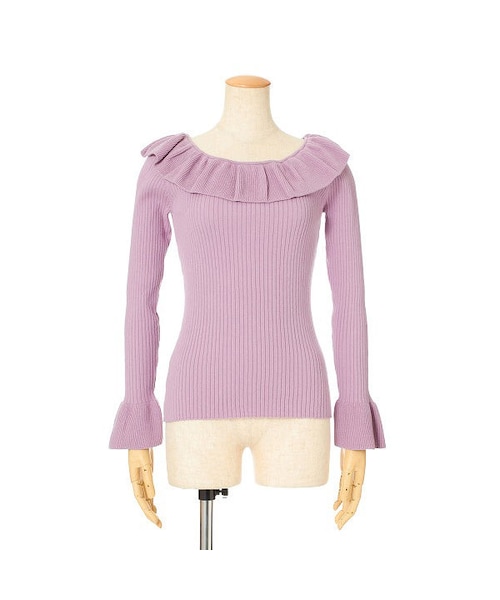 an another angelus（アンアナザーアンジェラス）の「ラッフル衿ニットプルオーバー/an another angelus（ニット/セーター・レディース・その他）」の3枚目の写真