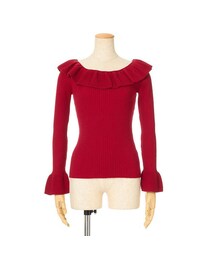 an another angelus | ラッフル衿ニットプルオーバー/an another angelus(ニット/セーター)