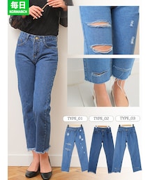 KORMARCH | 3TYPEストレートデニムパンツ(デニムパンツ)