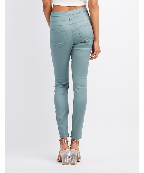 charlotte russe（シャーロットルッセ）の「Refuge Hi-Waist Skinny Jeans（デニムパンツ・レディース・Kentucky Blue・0/2/4/6/8/10/12/14）」の2枚目の写真