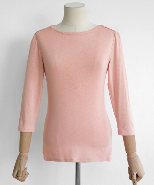 DHOLIC（ディーホリック）の「スリムフィットボートネックTシャツ（Tシャツ/カットソー・レディース・FREE）」の2枚目の写真