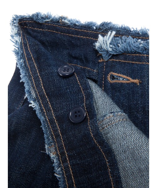 w closet（ダブルクローゼット）の「ヘムラインデニムラップスカート（スカート・レディース・ブルー/ネイビー・FREE）」の13枚目の写真