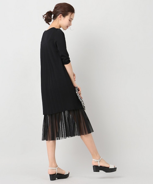 ともちゃん スピックアンドスパン バックプリーツワンピース Spick