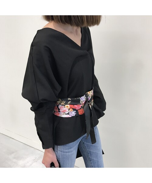 copine（コピン）の「無地×花柄リバーシブルサッシュベルト(4color）【クリックポスト対象商品】（ベルト・レディース・その他）」の7枚目の写真