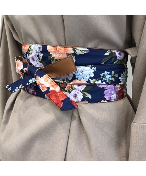 copine（コピン）の「無地×花柄リバーシブルサッシュベルト(4color）【クリックポスト対象商品】（ベルト・レディース・その他）」の10枚目の写真