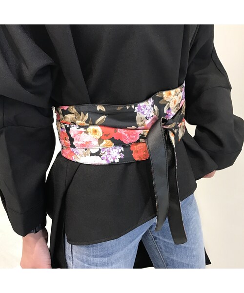 copine（コピン）の「無地×花柄リバーシブルサッシュベルト(4color）【クリックポスト対象商品】（ベルト・レディース・その他）」の8枚目の写真