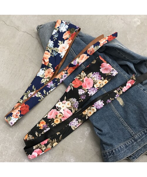 copine（コピン）の「無地×花柄リバーシブルサッシュベルト(4color）【クリックポスト対象商品】（ベルト・レディース・その他）」の2枚目の写真