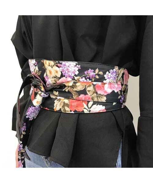 copine（コピン）の「無地×花柄リバーシブルサッシュベルト(4color）【クリックポスト対象商品】（ベルト・レディース・その他）」の9枚目の写真