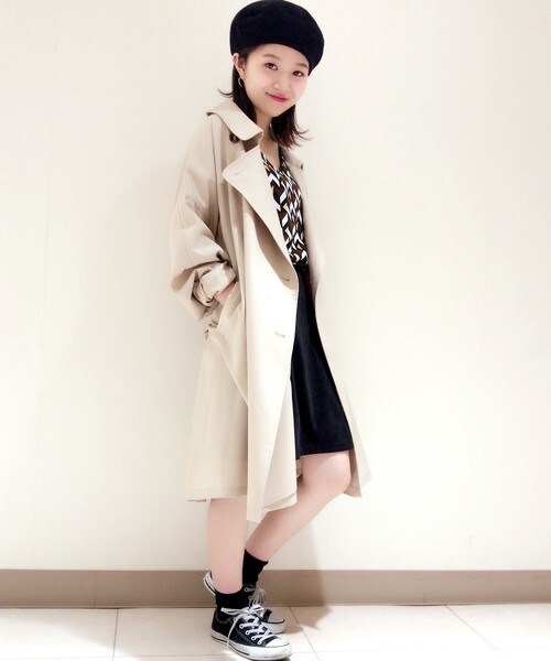 archives（アルシーヴ）の「フロント釦タックスカート（スカート・レディース・ブラック/ベージュ/マスタード・MEDIUM）」の12枚目の写真