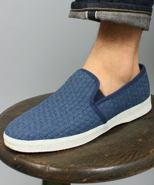 MEN'S BIGI（メンズビギ）の「メッシュ スリッポン（モカシン/デッキシューズ・メンズ・ホワイト/ホワイト×ブラック/ネイビー/インディゴブルー・S/M/L）」の20枚目の写真