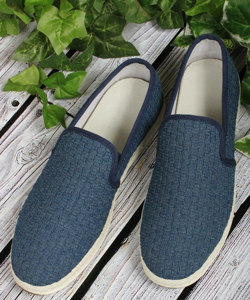 MEN'S BIGI（メンズビギ）の「メッシュ スリッポン（モカシン/デッキシューズ・メンズ・ホワイト/ホワイト×ブラック/ネイビー/インディゴブルー・S/M/L）」の4枚目の写真