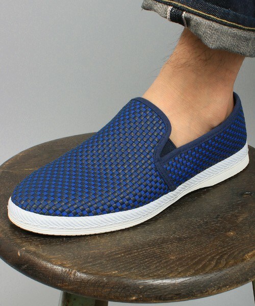 MEN'S BIGI（メンズビギ）の「メッシュ スリッポン（モカシン/デッキシューズ・メンズ・ホワイト/ホワイト×ブラック/ネイビー/インディゴブルー・S/M/L）」の19枚目の写真