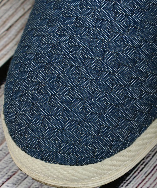 MEN'S BIGI（メンズビギ）の「メッシュ スリッポン（モカシン/デッキシューズ・メンズ・ホワイト/ホワイト×ブラック/ネイビー/インディゴブルー・S/M/L）」の13枚目の写真